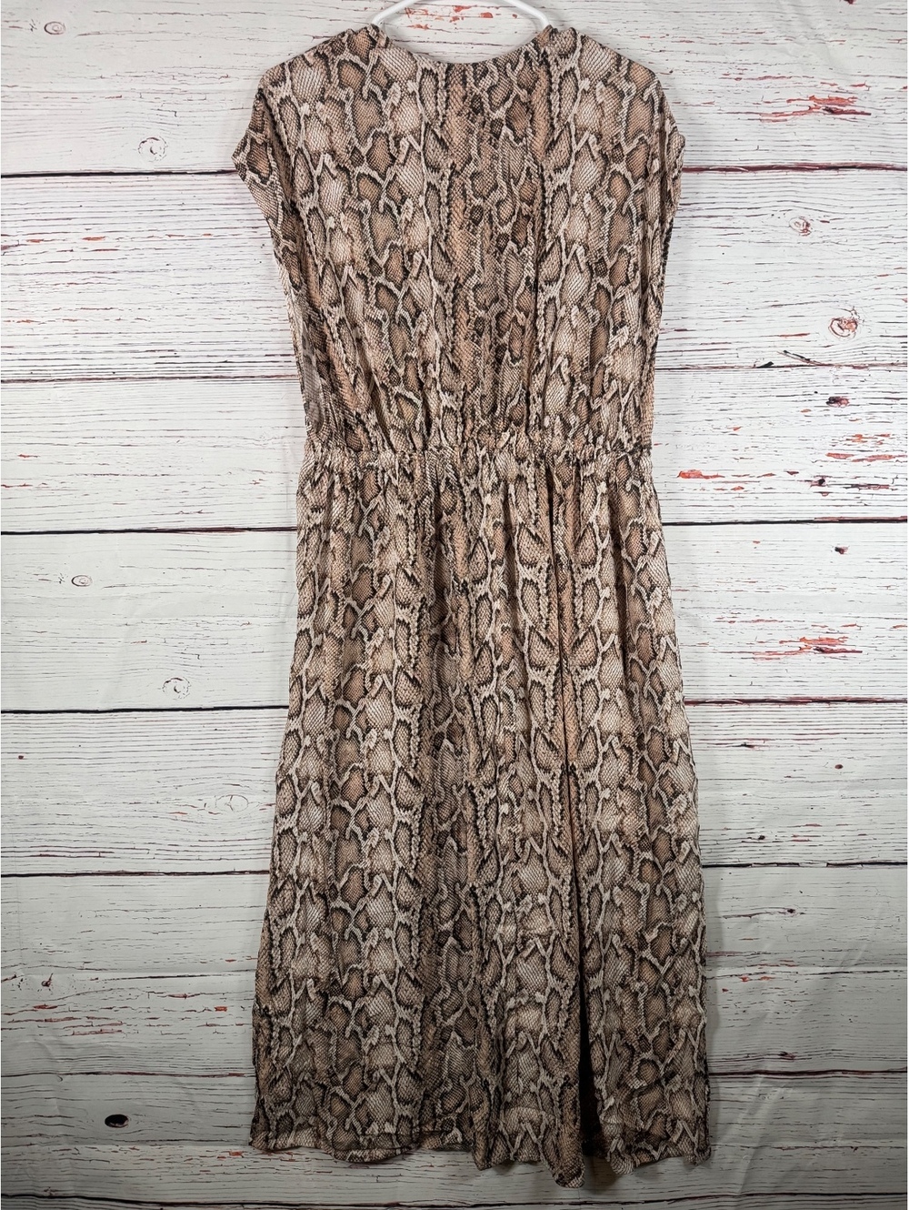 Kona Sol Women's Snake Print Midi Dress S/M